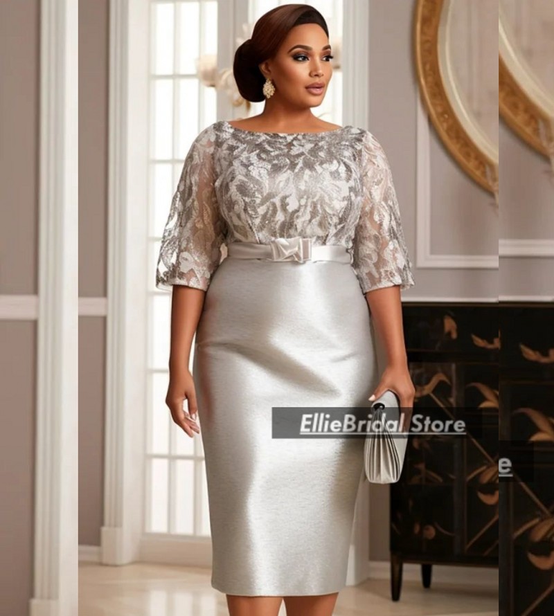 Bridal Sash Ribbon - Silver Lace Wedding Party Dresses Scoop
