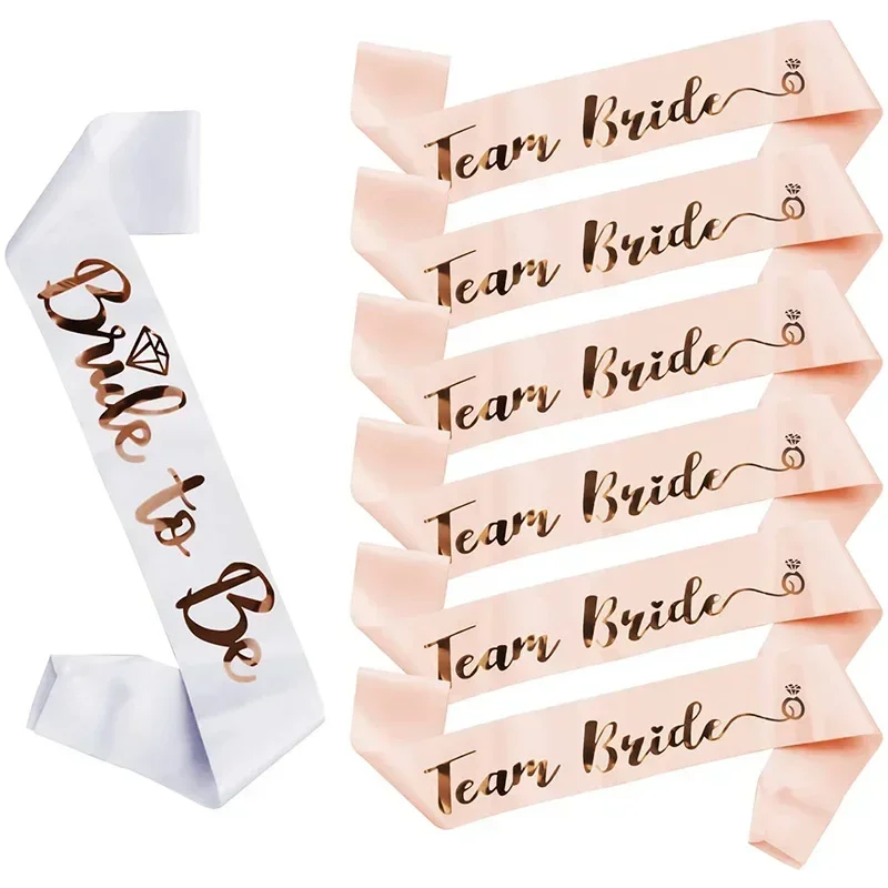 1Set Rose Gold Team Bride To B - Bride Tribe Sash 评论和价格