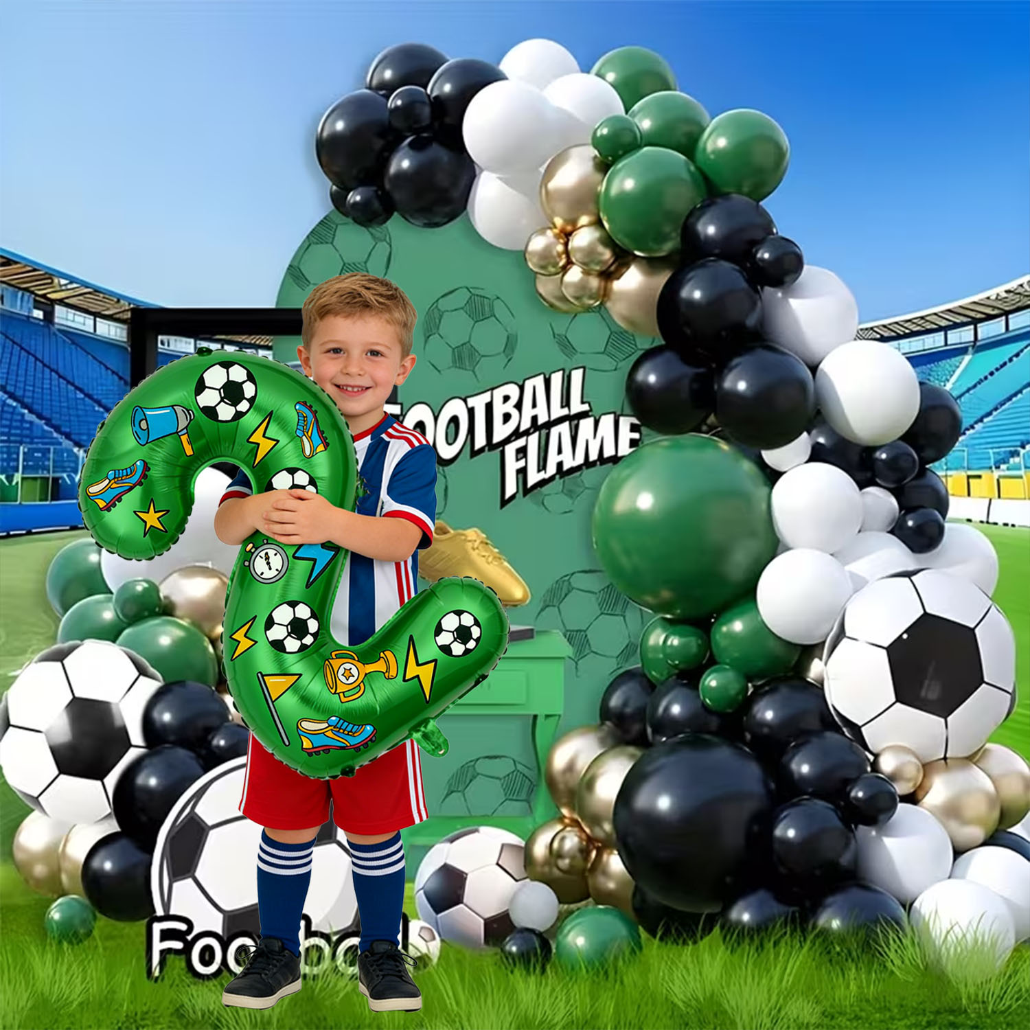 Football-themed Balloon Arch K - Wedding Day Supply Kit 评论和价格
