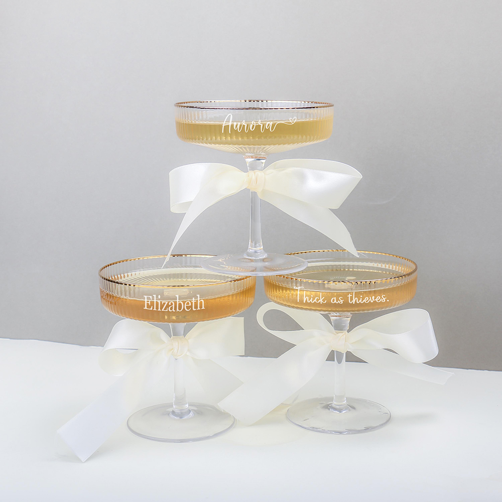 Personalized Ribbed Champagne  - Champagne Tower Set 评论和价格