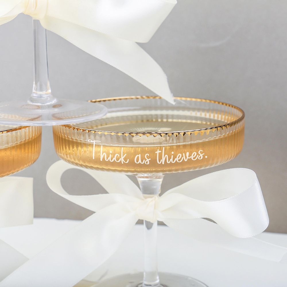 Personalized Ribbed Champagne  - Champagne Tower Set 评论和价格