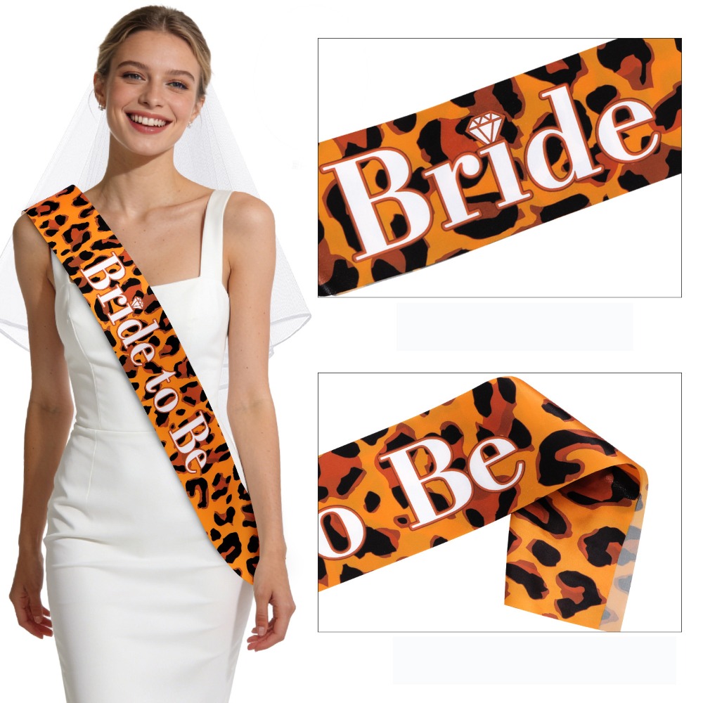1 Piece Bride To Be Sash Leopa - Bride Tribe Sash 评论和价格