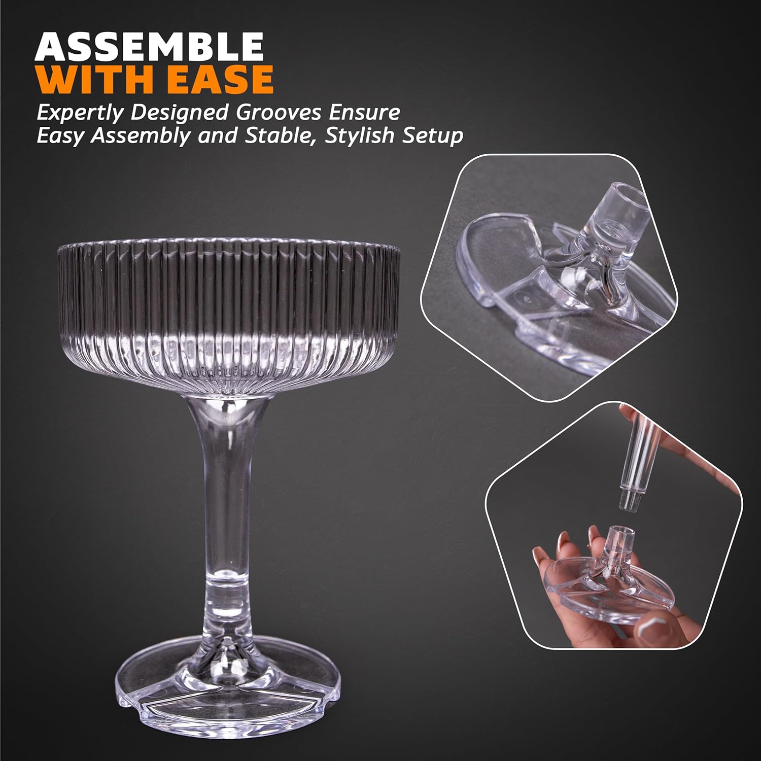 20-60PCS ACRYLIC Champagne Tow - Champagne Tower Set 评论和价格