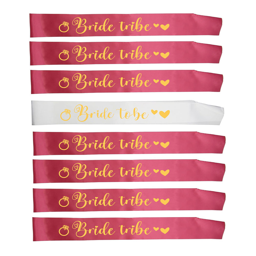 8pcs/Set Bride To Be Sash Team - Bride Tribe Sash 评论和价格