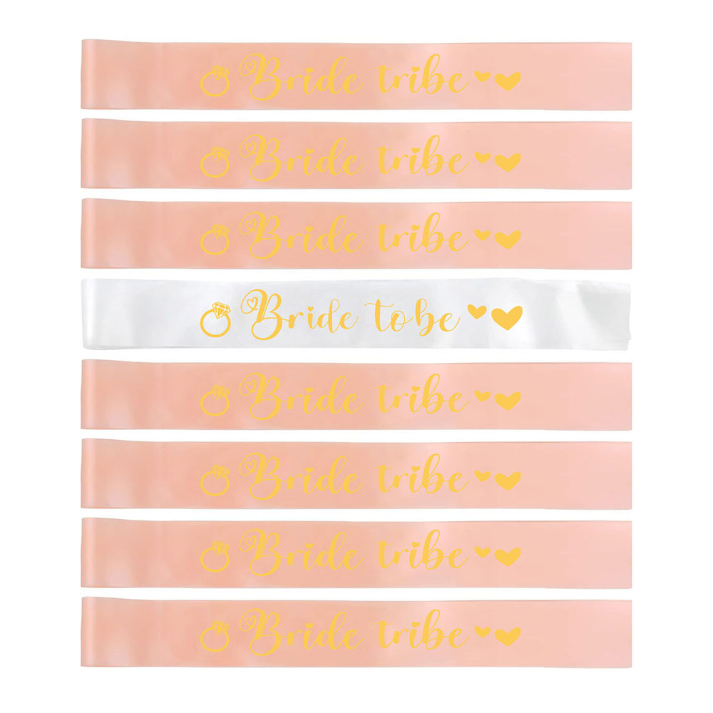 8pcs/Set Bride To Be Sash Team - Bride Tribe Sash 评论和价格